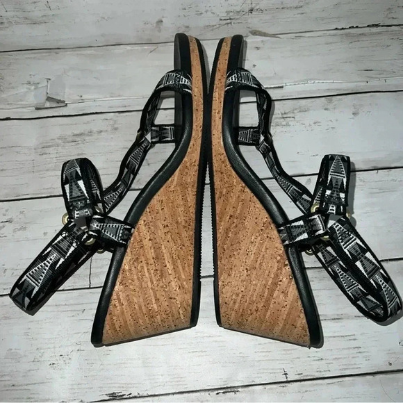 Teva Arrabelle Aztec Cork Wedge Sandals Women’s Size 11 Black - Picture 5 of 7